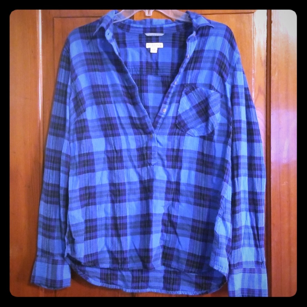 🍂Merona Half Button Up Flannel🍂